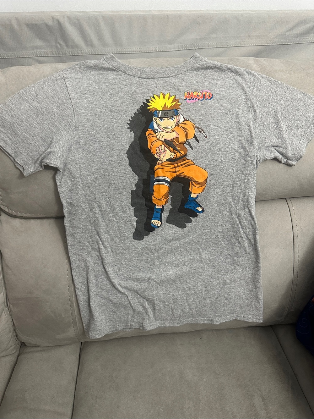 Naruto Graphic Grey Short Sleeve Tee for Kids
